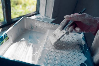 Boyama evi yenileme için boya fırçası araçları