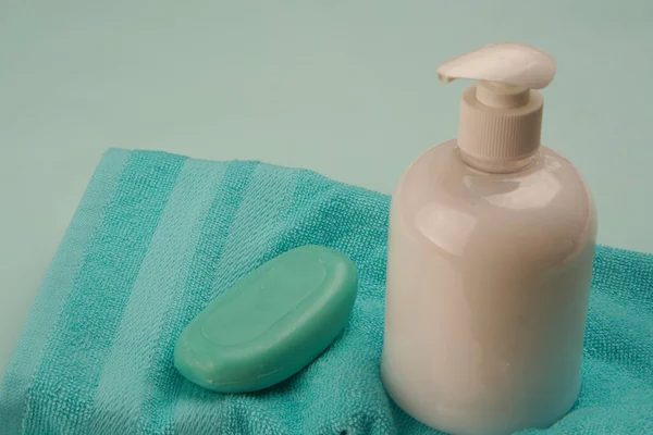 石鹸タオル健康衛生スキンケアバス用品 — ストック写真