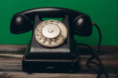 Retro telefon nostalji iletişim antika yakın çekim teknolojisi