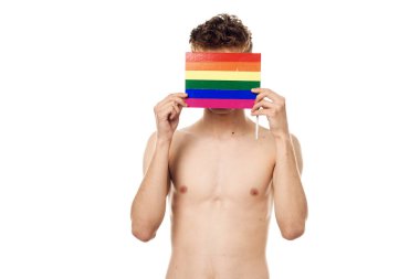 Erkek makyajı çapraz giyinen Lgbt topluluğu poz veriyor.