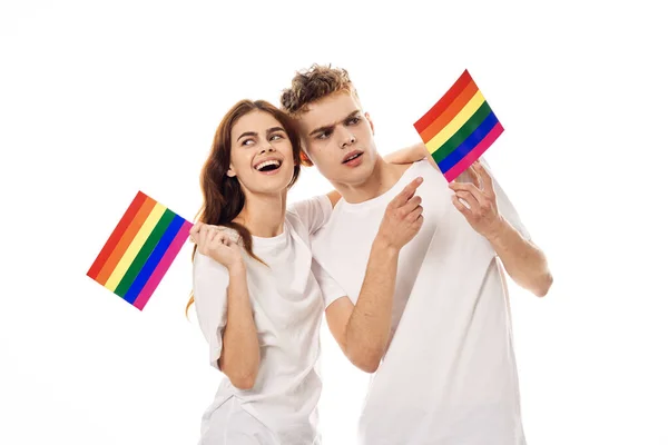 Пара Флаг lgbt трансгендерных сексуальных меньшинств легкий фон — стоковое фото
