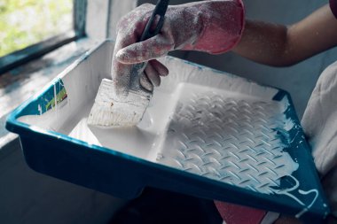 Boyama evi yenileme için boya fırçası araçları