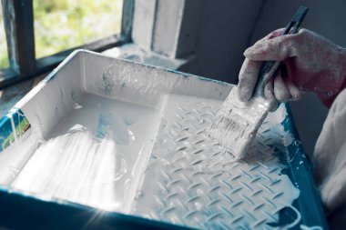 Boyama evi yenileme için boya fırçası araçları