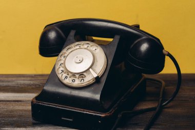 Retro telefon nostalji iletişim antika yakın çekim teknolojisi