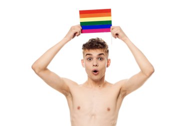 Erkek makyajı çapraz giyinen Lgbt topluluğu poz veriyor.