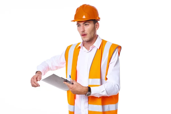 Engineer with documents working form of professionals — Stock Photo, Image