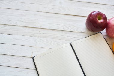 diyet defteri meyve sağlıklı kahvaltı hafif arka plan