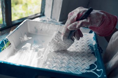 Boyama evi yenileme için boya fırçası araçları