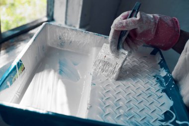 Boyama evi yenileme için boya fırçası araçları