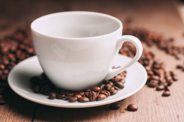 Kahve çekirdekleri, kahve çekirdekleri, yakın çekim yiyecekler.