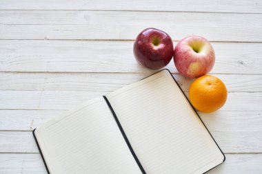 diyet defteri meyve sağlıklı kahvaltı hafif arka plan