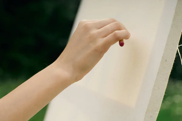 Bleistift Staffelei Zeichnung Kunst kreative Natur Lebensstil — Stockfoto