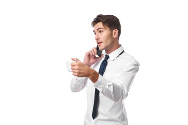 bir kişi telefon iletişimi başarısı ofis izole