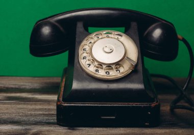 Retro telefon nostalji iletişim antika yakın çekim teknolojisi