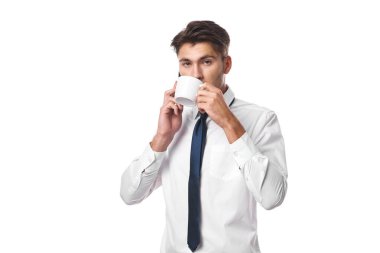 Man phone iletişim başarı ofis tecrit edilmiş arka plan