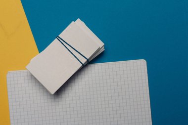 Not defteri kartvizitleri renkli ofis gereçleri