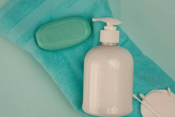 石鹸タオル健康衛生スキンケアバス用品 — ストック写真