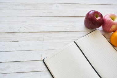 diyet defteri meyve sağlıklı kahvaltı hafif arka plan