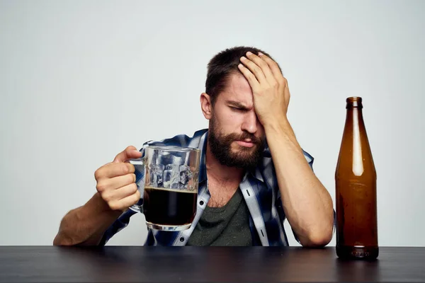 a person beer alcohol emotions fun isolated background