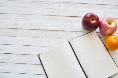 diyet defteri meyve sağlıklı kahvaltı hafif arka plan