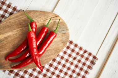 Sıcak kırmızı biber organik taze yemek Meksika yemeği