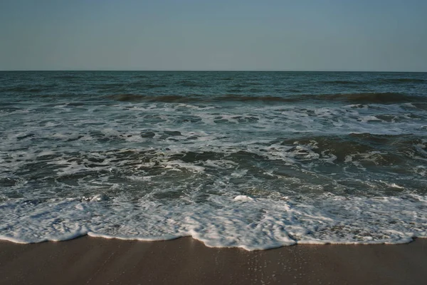 Wellen Strand Sand Landschaft Meer Sommer Reise — Stockfoto