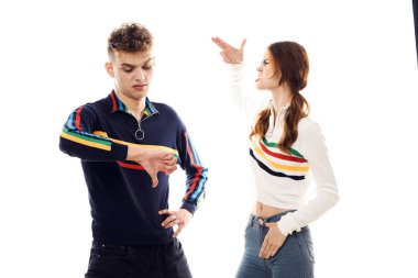 Genç çift lgbt Bayrak transseksüel yaşam tarzı hafif arka plan