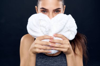 Güzel kadın sıska beden eğitimi egzersizi