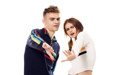 Moda lgbt çift dostluk duyguları ışık arkaplan poz