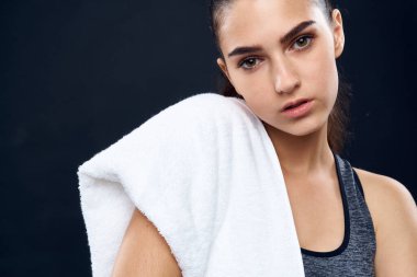 Spor kadın spor havlusu spor salonu sağlık egzersizi