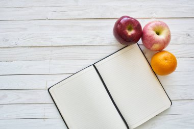 diyet defteri meyve sağlıklı kahvaltı hafif arka plan