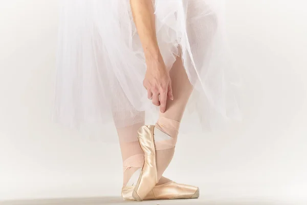 Sapatos de balé estilo elegante equilíbrio arte artista estilo de vida estúdio — Fotografia de Stock