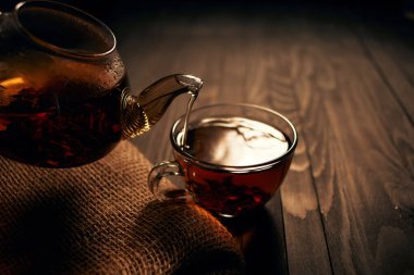 Çay, sıcak içecek geleneksel tören kahvaltısı.