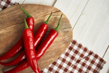 Sıcak kırmızı biber organik taze yemek Meksika yemeği