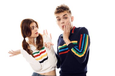 Genç çift lgbt Bayrak transseksüel yaşam tarzı hafif arka plan