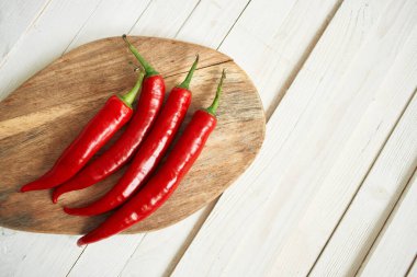 Sıcak kırmızı biber organik taze yemek Meksika yemeği