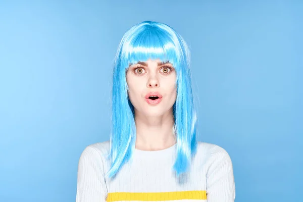 Blue wig Stock Photos Royalty Free Blue wig Images Depositphotos