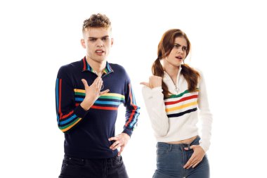 Genç çift lgbt Bayrak transseksüel yaşam tarzı hafif arka plan