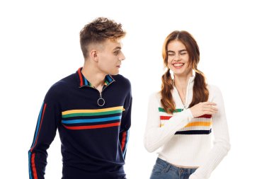 Genç çift lgbt Bayrak transseksüel yaşam tarzı hafif arka plan