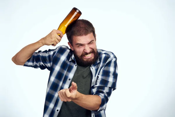 Osoba alkoholismus problémy emoce deprese životní styl — Stock fotografie
