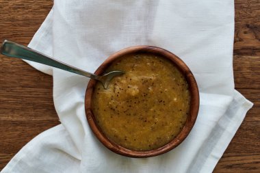 meyveli kahvaltı gevrekleri vitaminler organik ahşap arka plan