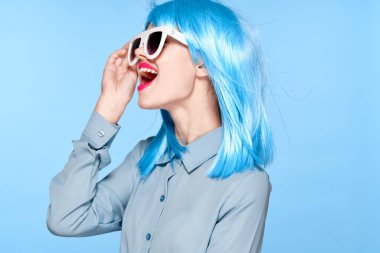 Kültürel kadın peruk güneş gözlüğü modeli
