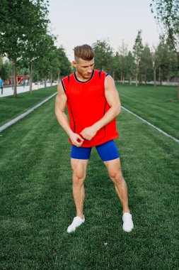 Parkın çapraz yaşam tarzında sporcu.