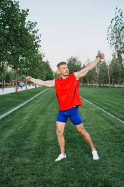 Parkın çapraz yaşam tarzında sporcu.