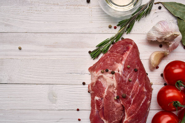 meat steak food cherry tomatoes ingredients rosemary kitchen cooking