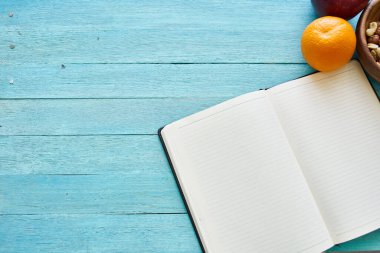 Mısır gevreği not defteri düzgün beslenme sağlıklı organik