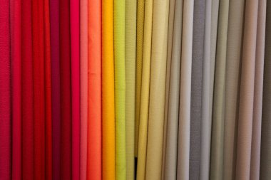Renkli kumaş moda tekstil dokusu endüstrisi