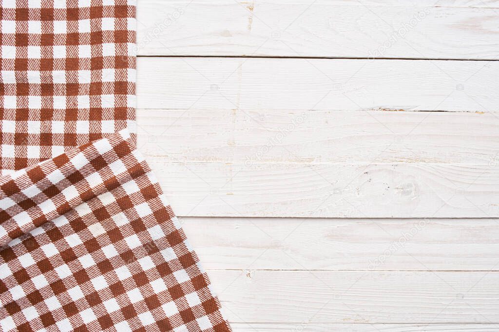 plaid tablecloth wooden texture kitchen decoration design