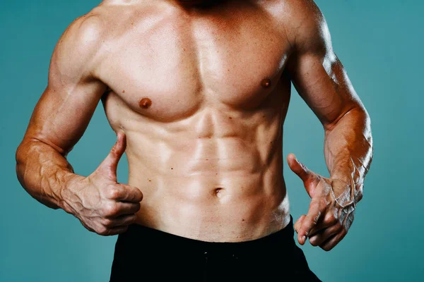 腹筋運動の筋肉の動機づけのボディービルを — ストック写真
