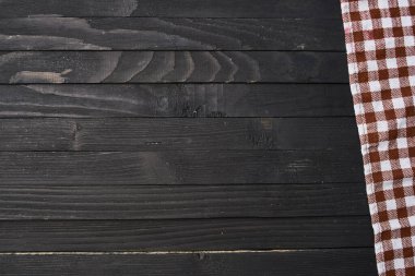 Masa örtüsü koyu ahşap mutfak tekstil dokusu